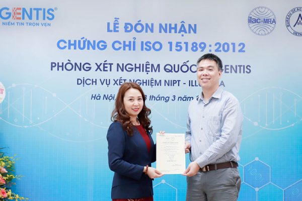 GENTIS là phòng xét nghiệm ADN đầu tiên và  tại Việt Nam được cấp chứng chỉ ISO 9001:2015